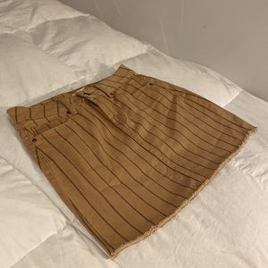 Sky and sparrow small beige mini skirt